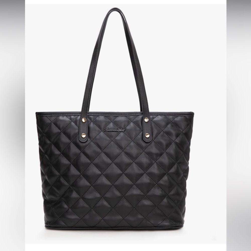 🆕 Montana West Quilted Tote Bag for Women Large Shoulder Bag - Picture 8 of 8